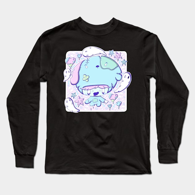 Cute zombie pup bubble head cutie Long Sleeve T-Shirt by studiomogwai